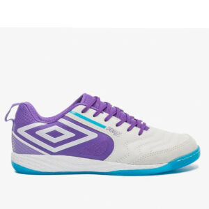 Chuteira Futsal Umbro Pro 5 Bump Unissex - Branco+Roxo