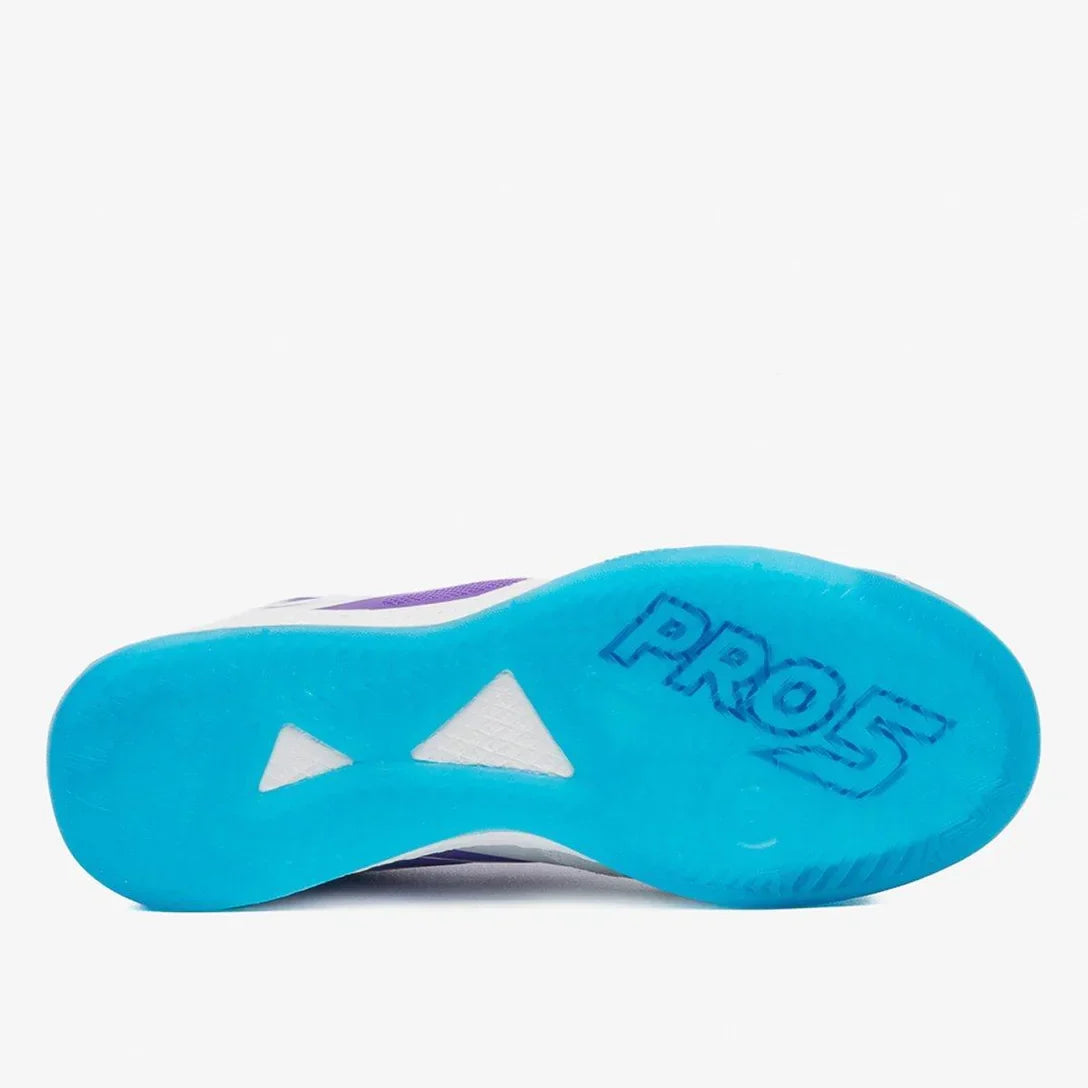 Chuteira Futsal Umbro Pro 5 Bump Unissex - Branco+Roxo - Imagem 5