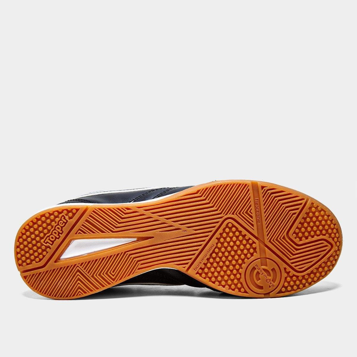 Chuteira Futsal Topper Maestro Club V Unissex - Preto+Vermelho - Imagem 5