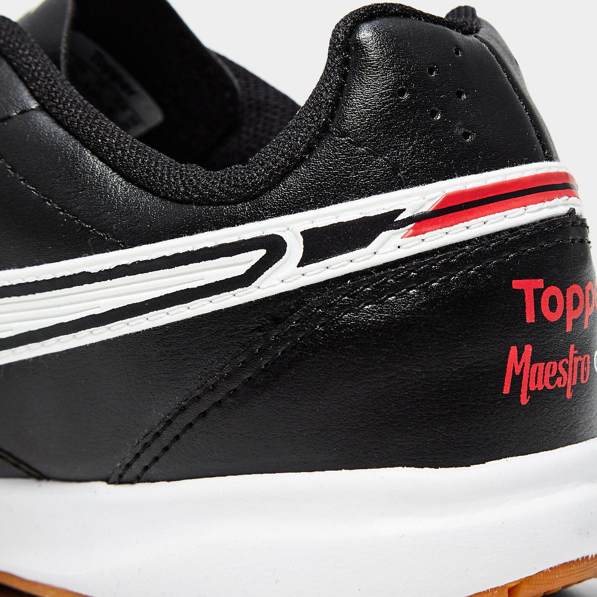 Chuteira Futsal Topper Maestro Club V Unissex - Preto+Vermelho - Imagem 9