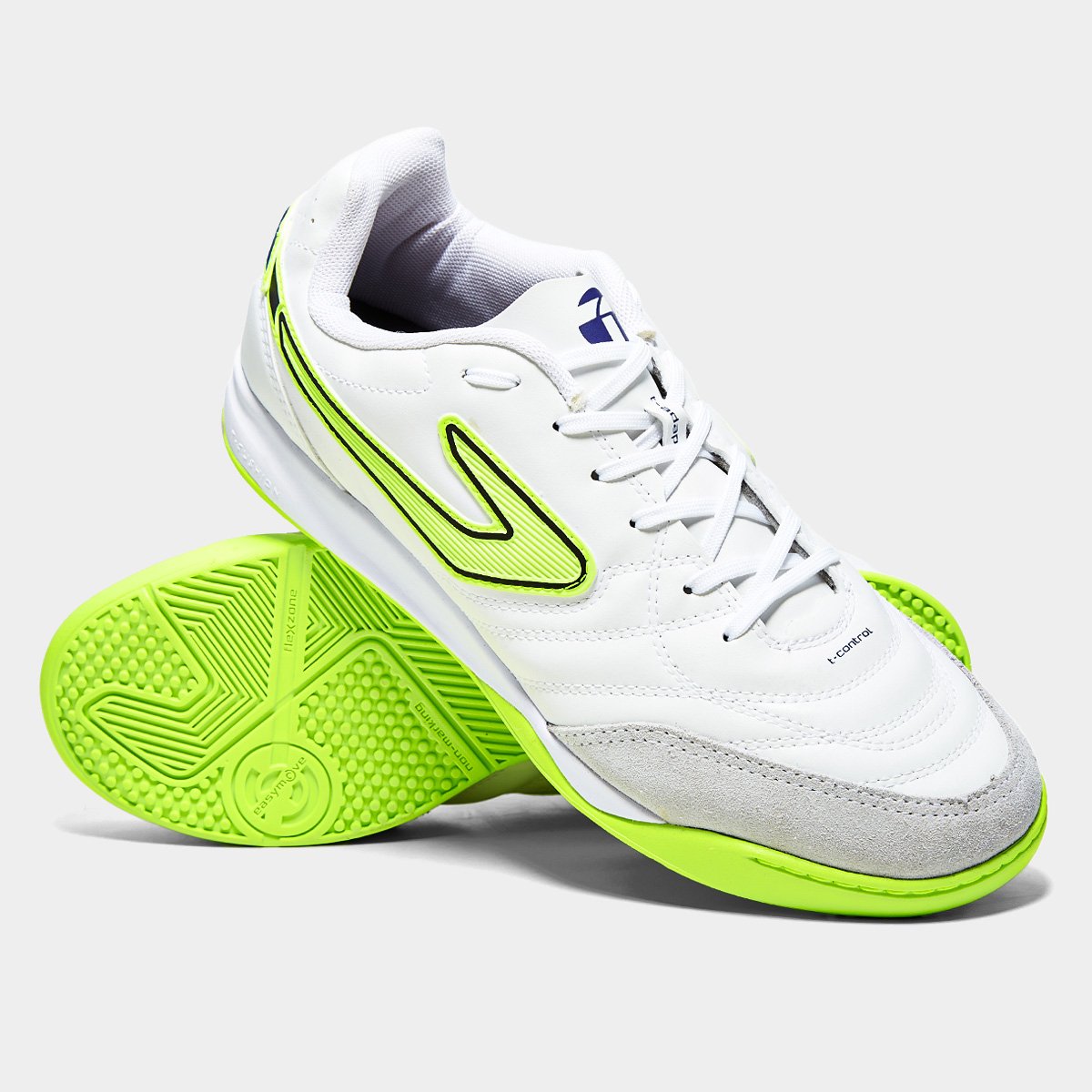 Chuteira Futsal Topper Maestro Club V Unissex - Branco+Verde - Imagem 2