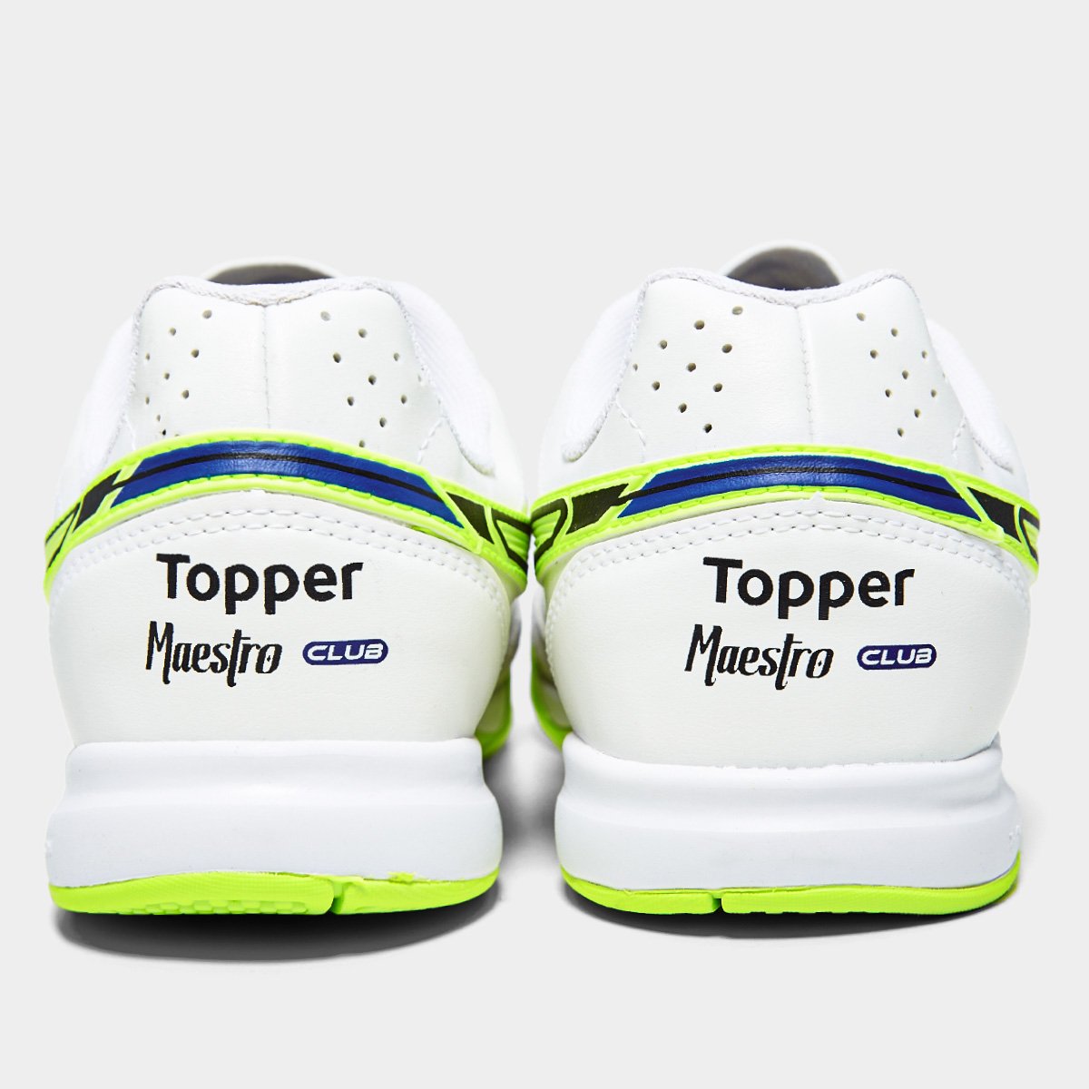Chuteira Futsal Topper Maestro Club V Unissex - Branco+Verde - Imagem 3