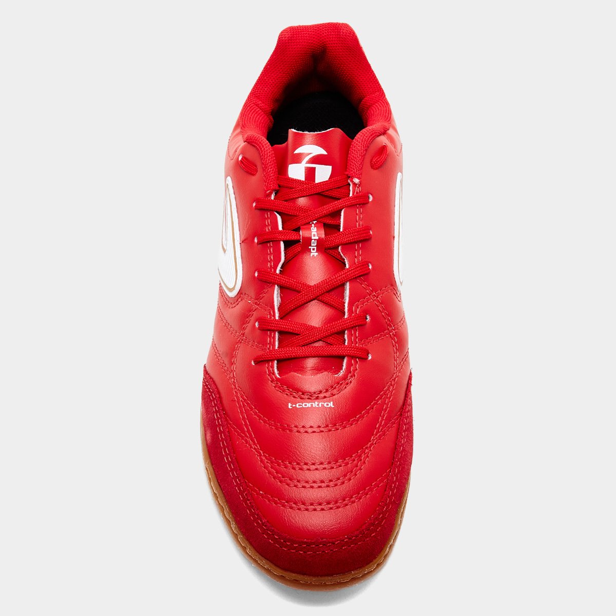 Chuteira Futsal Topper Maestro Club V Prisma Unissex - Vermelho+Branco - Imagem 4