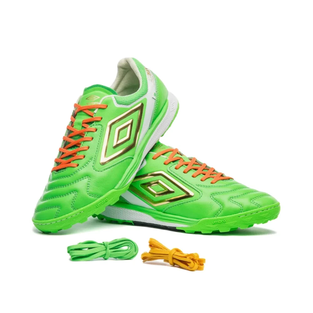 Chuteira Umbro Ada Master Class Pro Bump Stp Society - Verde/Dourado - Imagem 5
