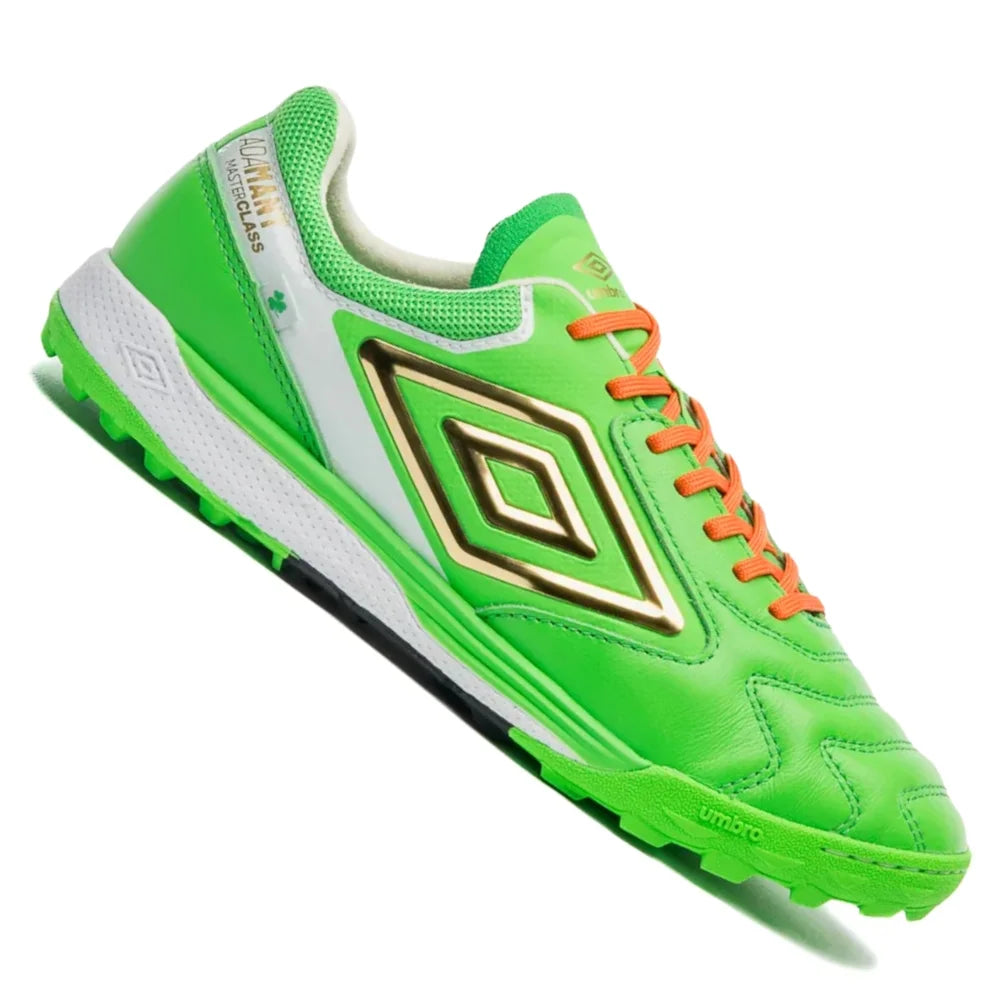 Chuteira Umbro Ada Master Class Pro Bump Stp Society - Verde/Dourado - Imagem 7