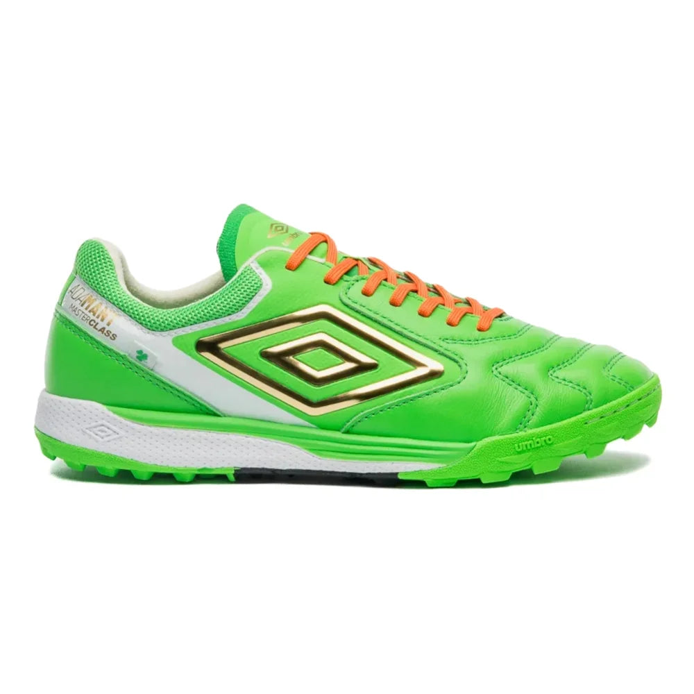 Chuteira Umbro Ada Master Class Pro Bump Stp Society - Verde/Dourado