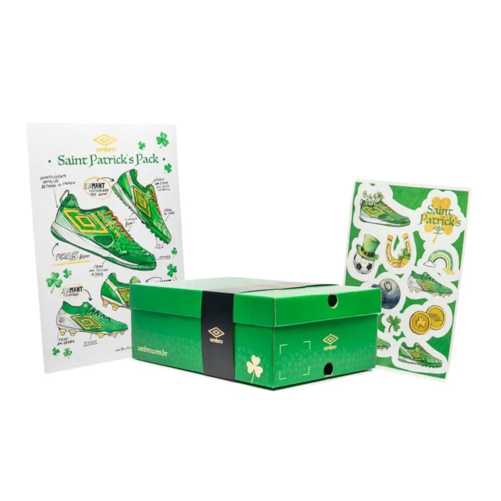 Chuteira Umbro Ada Master Class Pro Bump Stp Society - Verde/Dourado - Imagem 8